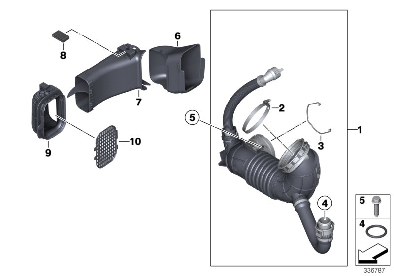 Diagram Air duct for your 1996 BMW