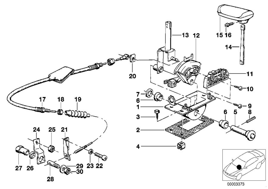 Diagram Gearshift automatic transmission for your BMW 535i  