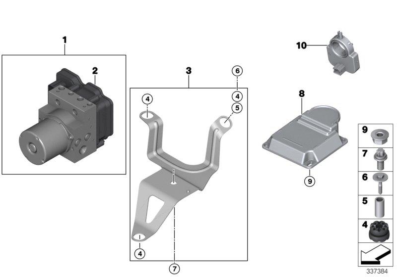 Diagram Hydro unit DXC/fastening/sensors for your 2014 BMW 650iX   