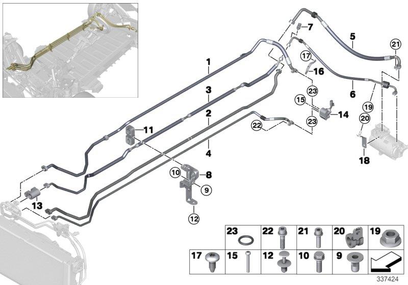 Diagram Refrigerant lines, rear for your 2008 BMW M3   