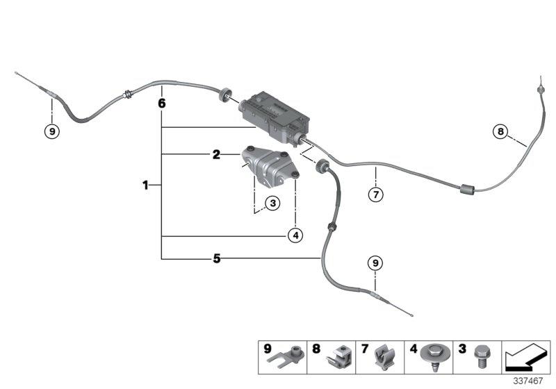 Diagram Parking brake/actuator for your BMW