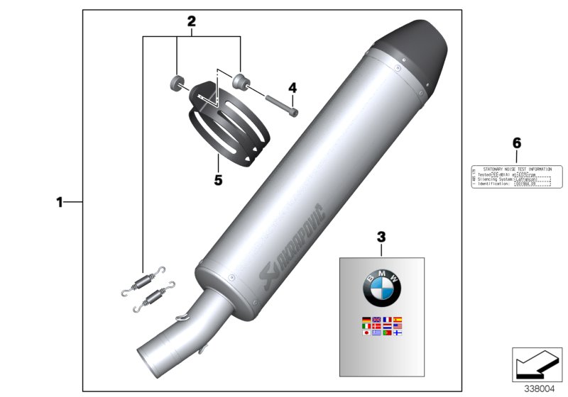 Diagram Sport silencer for your 2014 BMW F800GS Adventure   