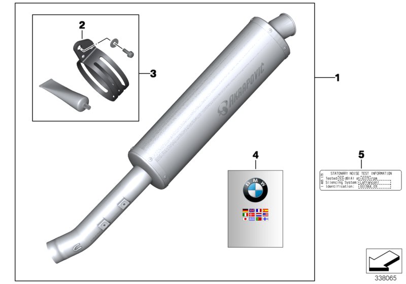 Diagram Sport silencer for your BMW R1200GS Adventure  