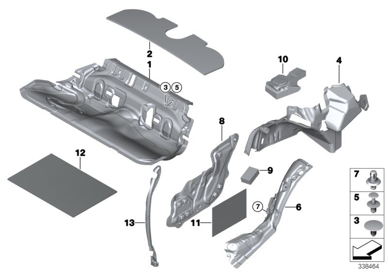 Diagram SOUND INSULATING REAR for your BMW