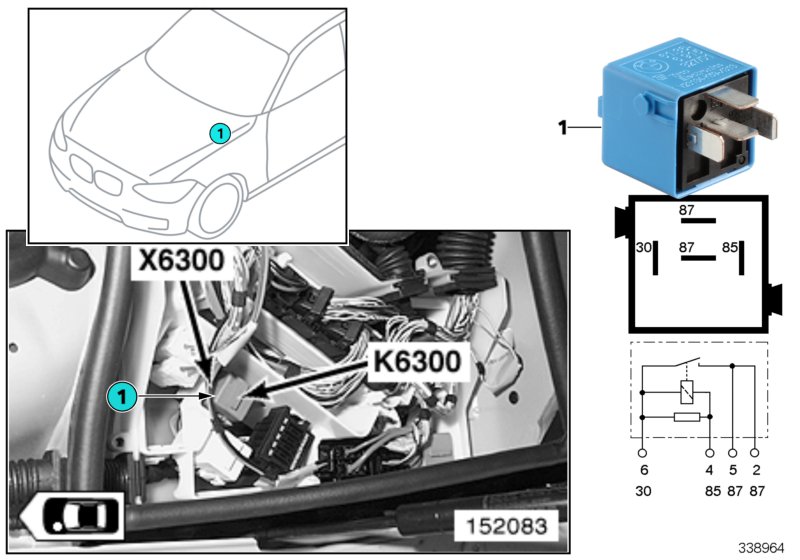 Diagram Relay DME-MSS54 K6300 for your BMW