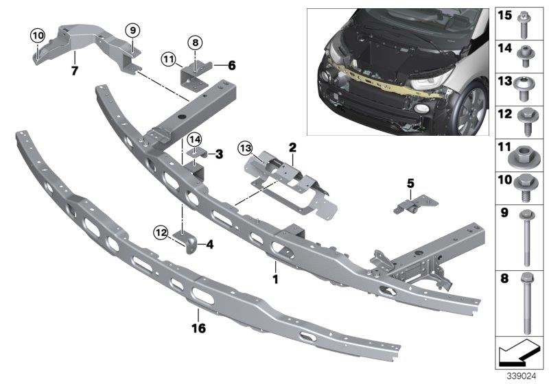 Diagram FRONT PANEL for your BMW