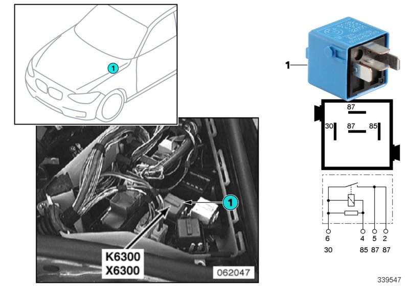 Diagram Relay DME-MS42 K6300 for your BMW