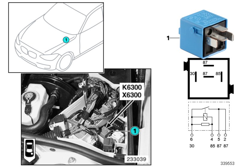 Diagram Relay DME-MS45 K6300 for your BMW