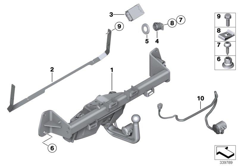 Diagram Trailer coupling, electric swiveling for your 2014 BMW 640iX   
