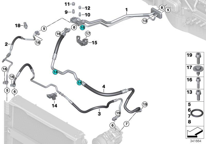 Diagram Coolant lines for your BMW