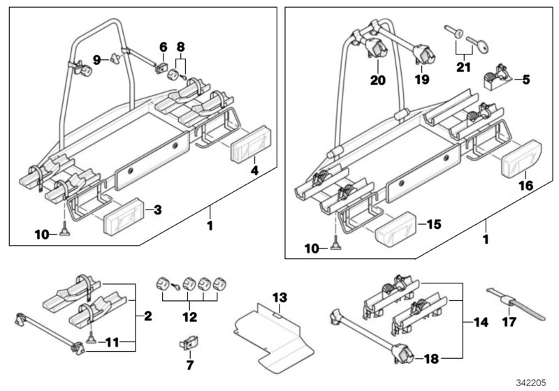 Diagram Bicycle carrier, trailer coupling for your 1990 BMW M3   
