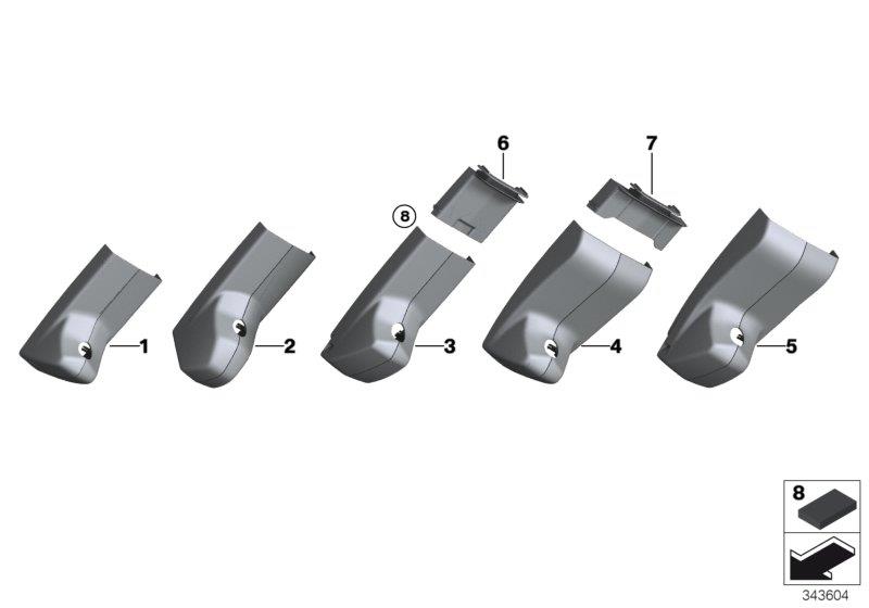 Diagram Covers for interior rearview mirror for your BMW