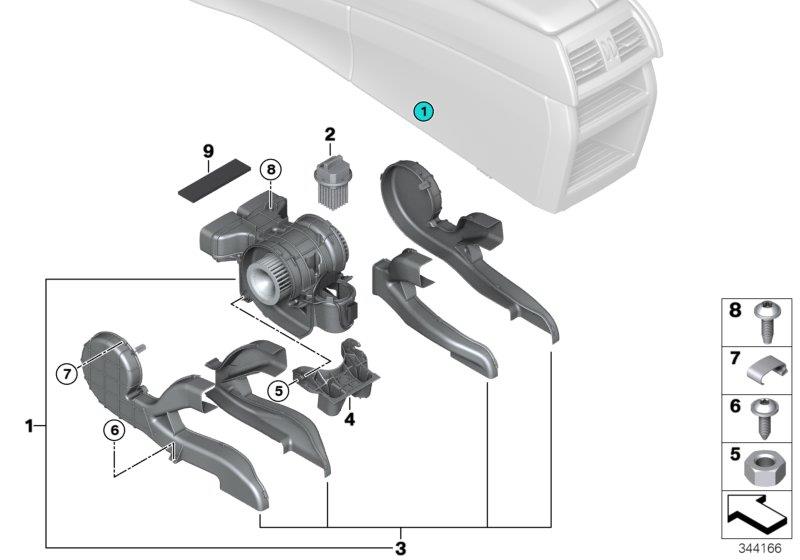 Diagram BLOWER REAR for your BMW X6  