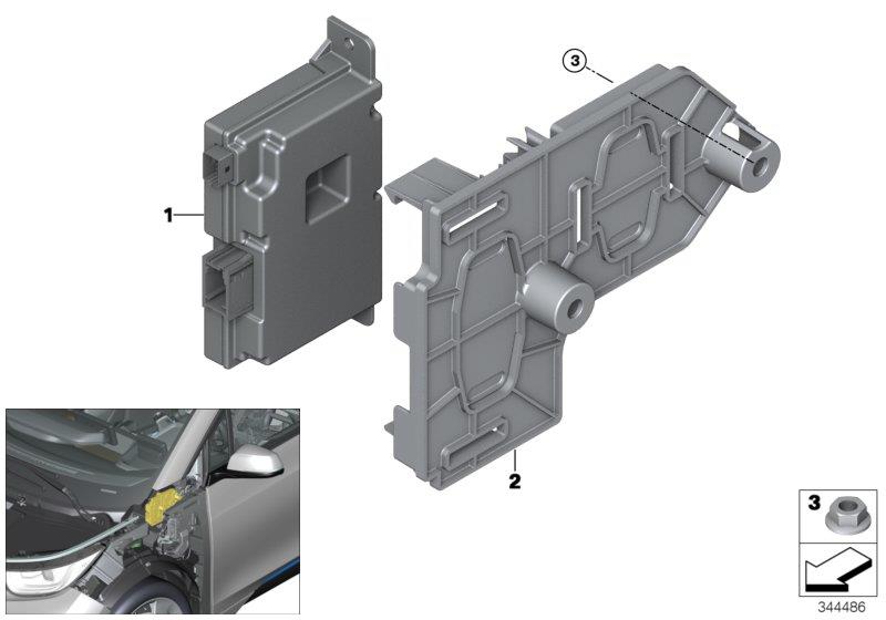 Diagram ECU for camera-based driver support for your 2010 BMW X5   