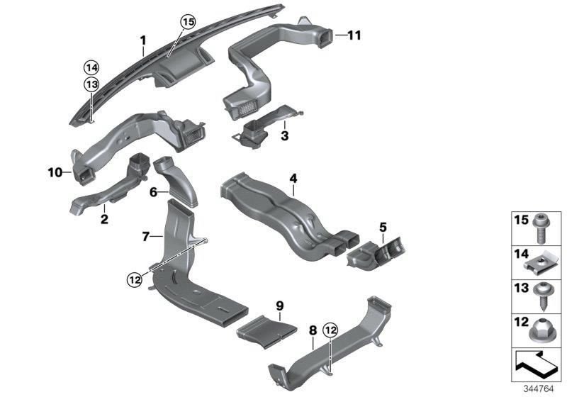 Le diagramme Conduite d"air pour votre BMW X6  