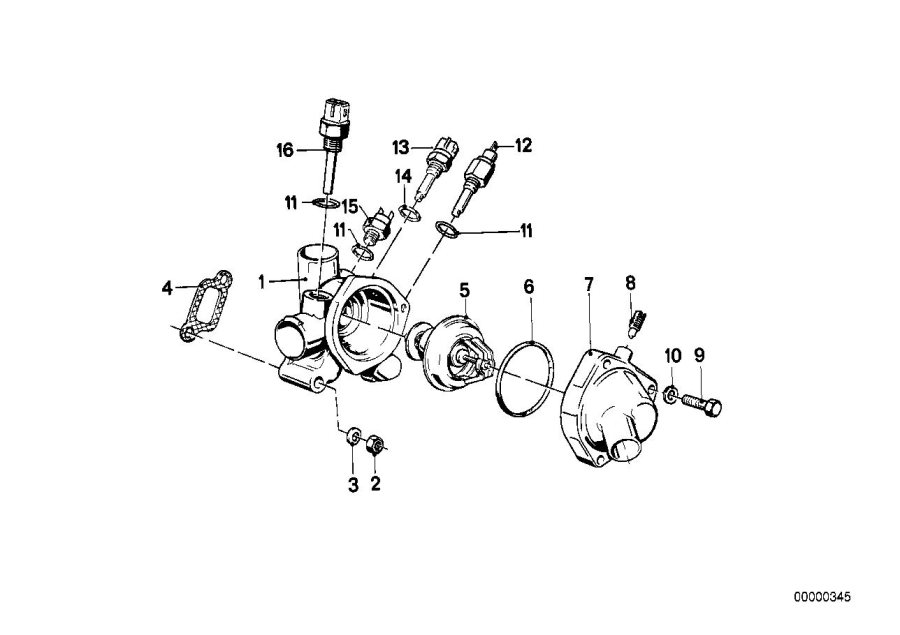 Diagram Cooling system-thermostat housing for your 2017 BMW M4 GTS   