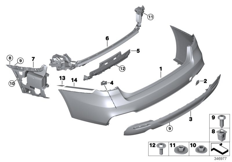 Diagram M Trim, rear for your 2010 BMW M6   