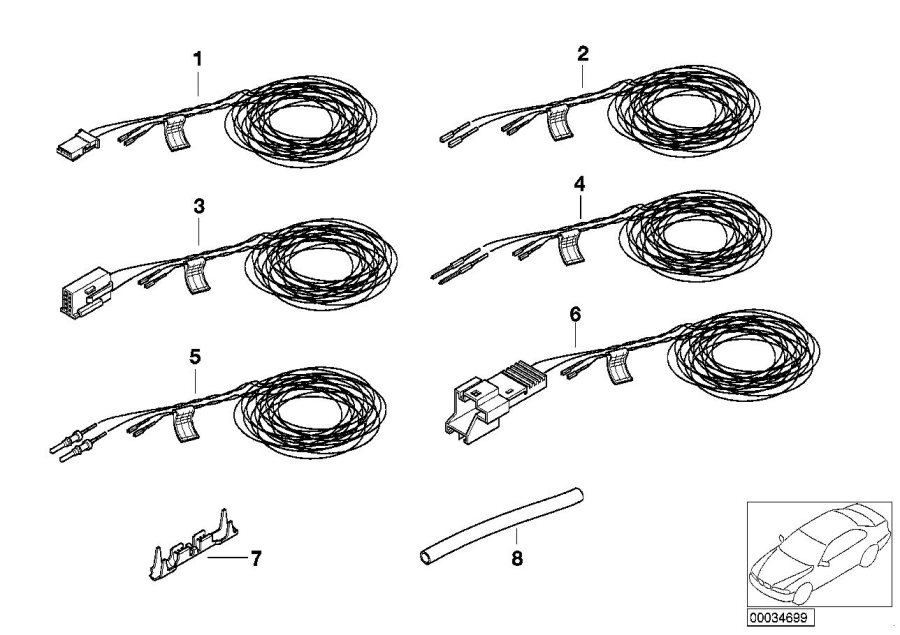 Le diagramme Câble réparation airbag pour votre BMW