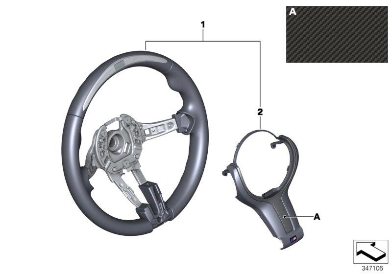 Diagram M Performance steer. wheel II w/ display for your 2016 BMW M3   