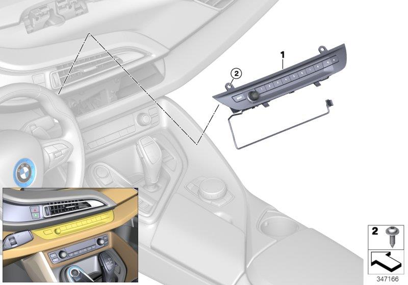 Diagram Operating unit audio for your 1988 BMW M6   