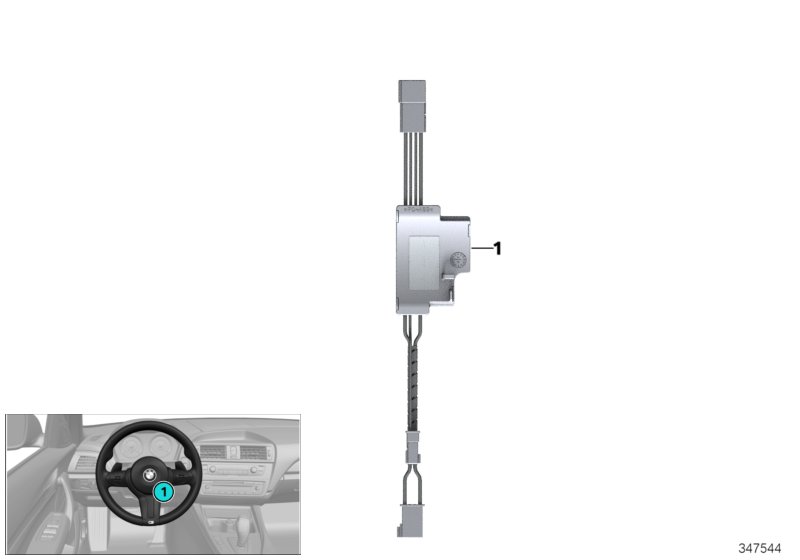 Diagram Control unit,steering wheel mod.,M-Sport for your BMW 530e  