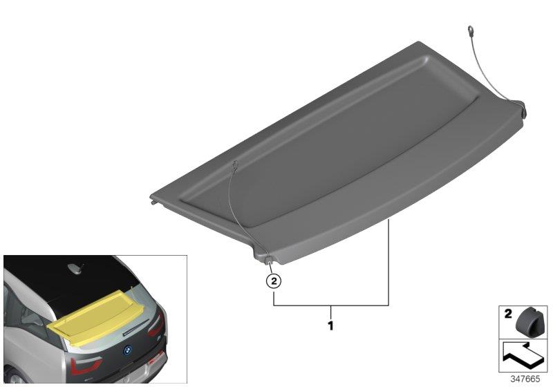 Diagram REAR WINDOW SHELF for your 2016 BMW 340iX   