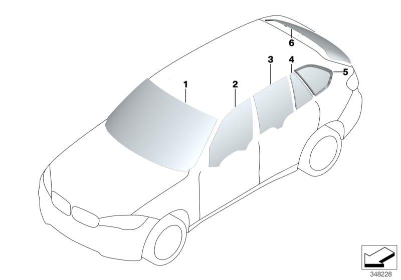 Diagram Glazing for your 2020 BMW 440iX   
