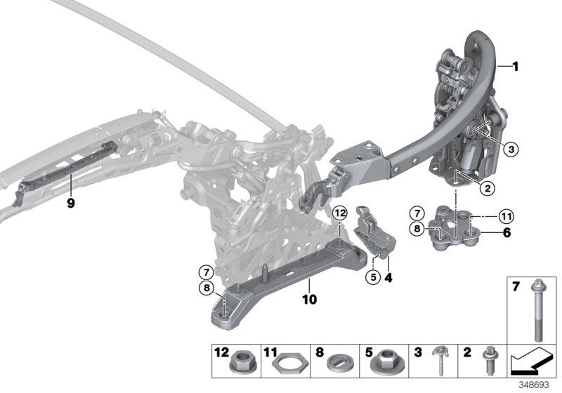 Diagram Mount and joint components for your BMW