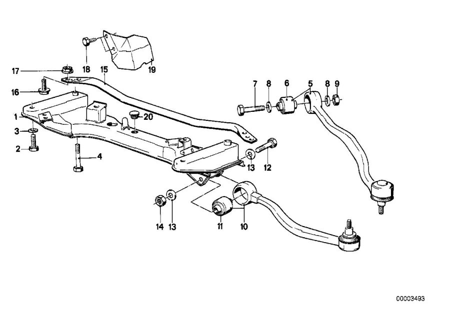 Diagram Front axle SUPPORT/WISHBONE for your 2018 BMW X2  28iX 