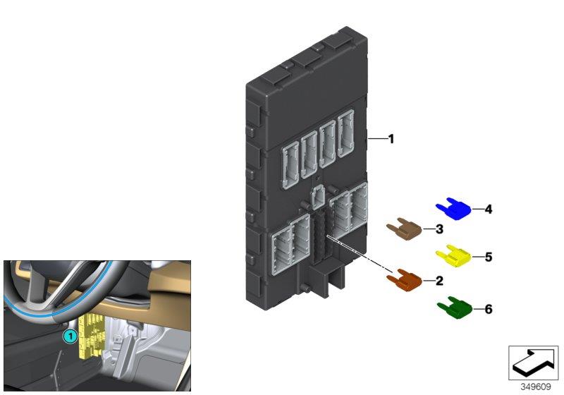 Diagram Control unit, BDC Body Domain Controller for your BMW