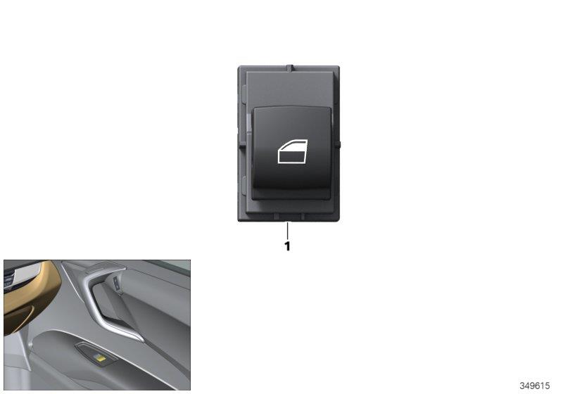 Diagram Window lifter switch, passenger"s side for your BMW