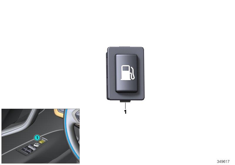 Diagram Switch for fuel cover lock for your BMW