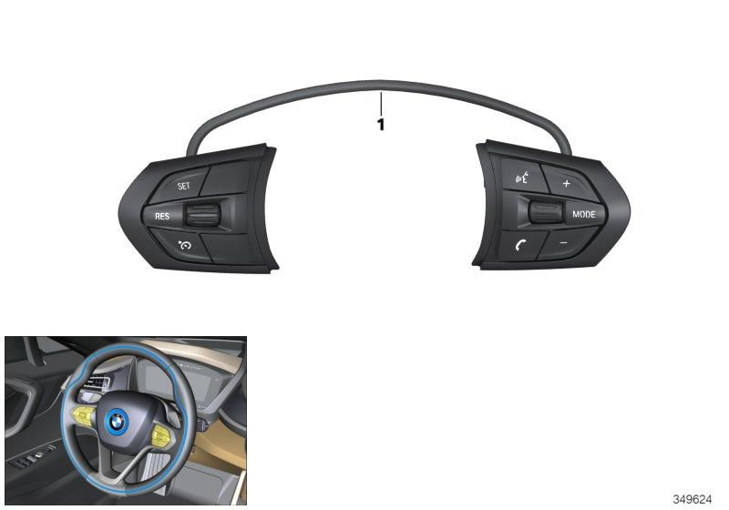 Diagram Switch, multifunct. steering wheel for your BMW