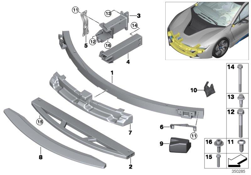 Diagram Carrier, front for your 2004 BMW 645Ci Convertible  