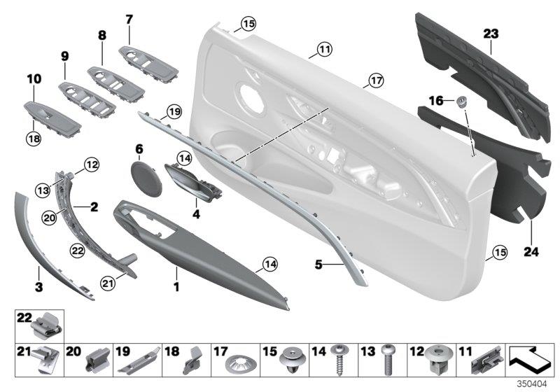 Diagram Surface-mounted parts, door panel, front for your 1977 BMW 320i   