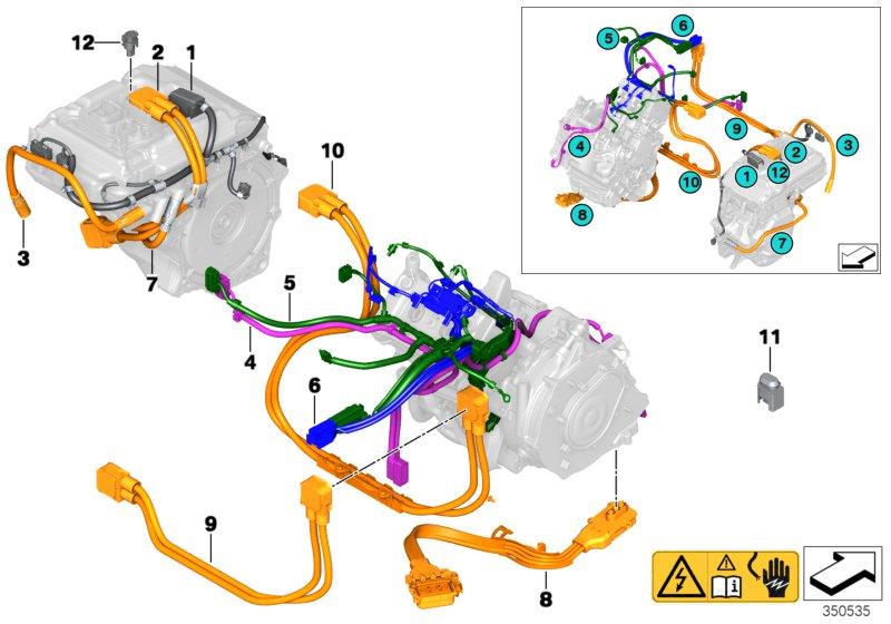 Diagram Engine wiring harness for your BMW i3s  