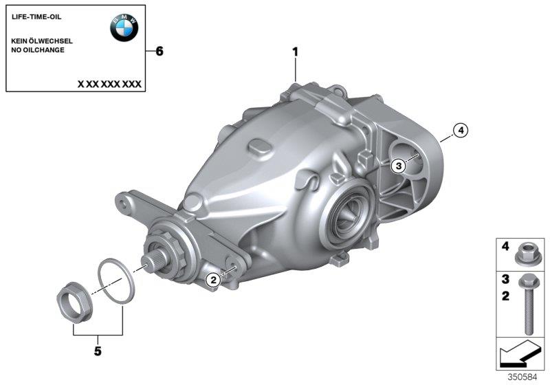 Le diagramme Pont arrière / fixation pour votre BMW