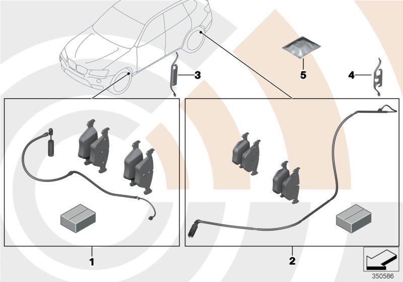 Diagram Service Kit for brake pads / Value Line for your 1995 BMW