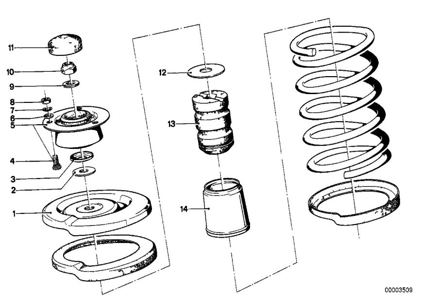 Diagram Guide SUPPORT/SPRING PAD/ATTACHING parts for your 2024 BMW Z4   