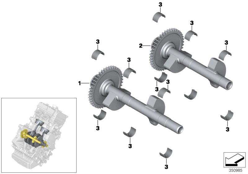 Diagram Crankshaft drive mass compensator for your BMW