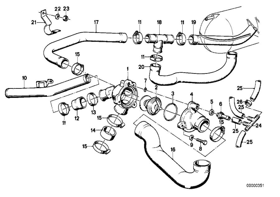 Diagram Cooling System Water Hoses for your 2017 BMW M4 GTS   