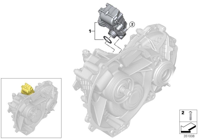 Diagram E-vehicle transmission single parts for your BMW