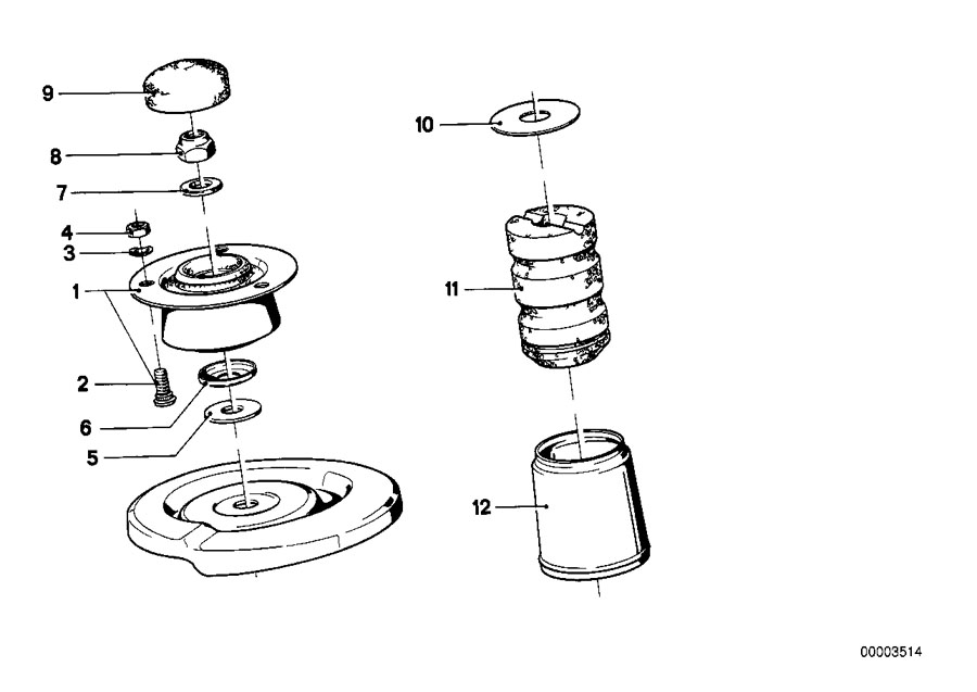 Diagram Guide SUPPORT/SPRING PAD/ATTACHING parts for your 2024 BMW Z4   