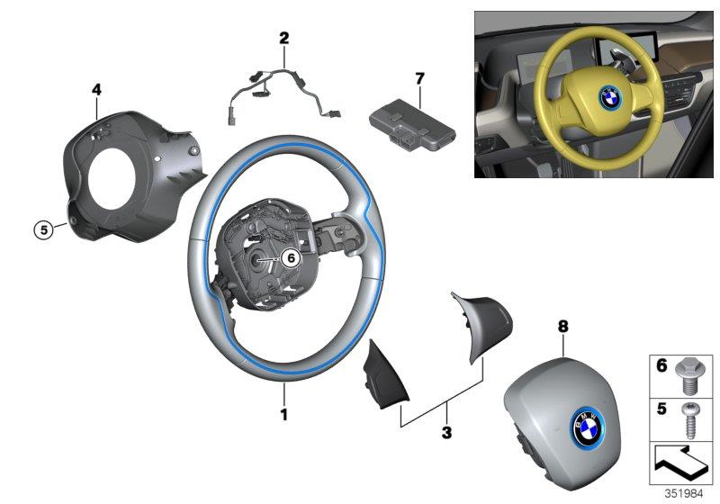 Diagram Leather steering wheel for your 2013 BMW X5   