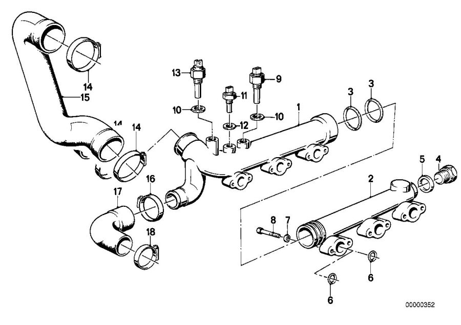 Diagram Cooling System Water Hoses for your 2017 BMW M4 GTS   