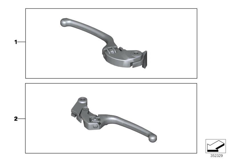 Diagram HP hand lever, folding for your 2010 BMW S1000RR   