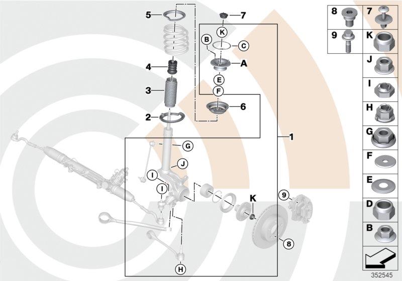 Le diagramme Kit de réparation palier-support pour votre BMW
