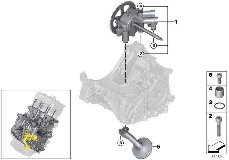 Diagram Lubrication system/Oil pump for your BMW i3s  