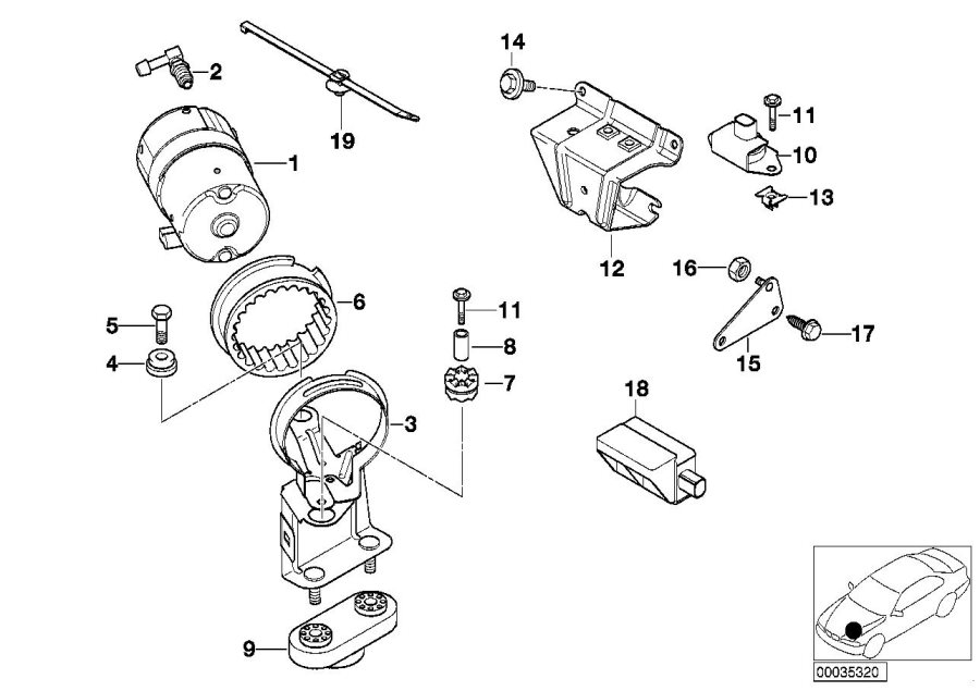 Diagram Dsc COMPRESSOR/SENORS/MOUNTING parts for your 2015 BMW M6   