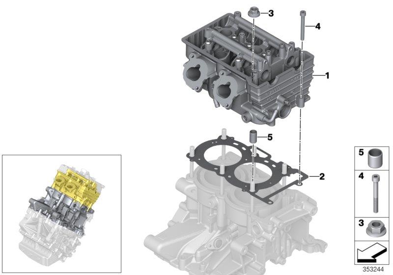 Diagram Cylinder Head for your BMW i3s  